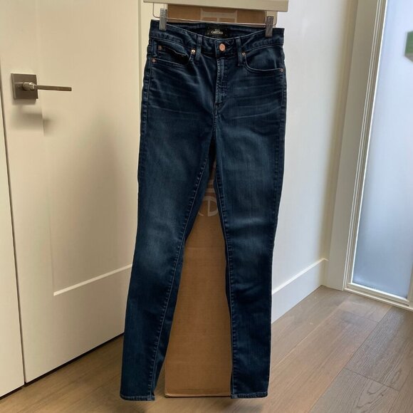 Aritzia The Castings High Rise Skinny Briar Wash Cotton Blend Jeans Blue Sz 28 - Picture 2 of 11